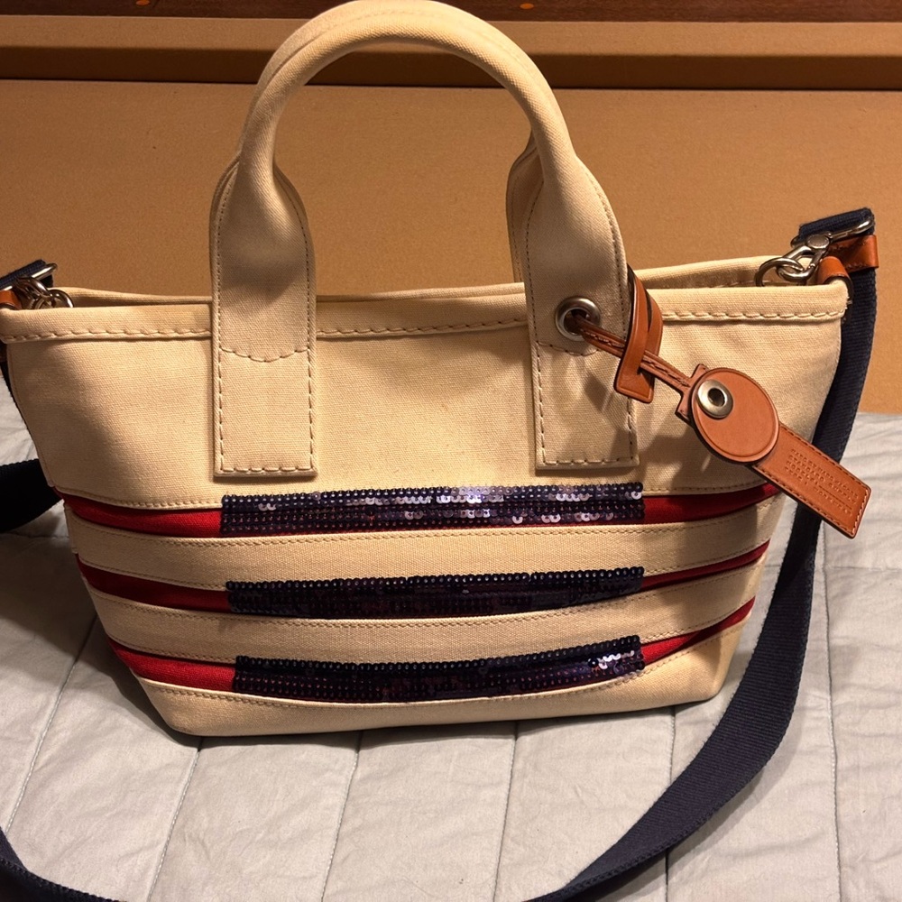 Marc Jacobs Cream and Navy Crossbody Bag